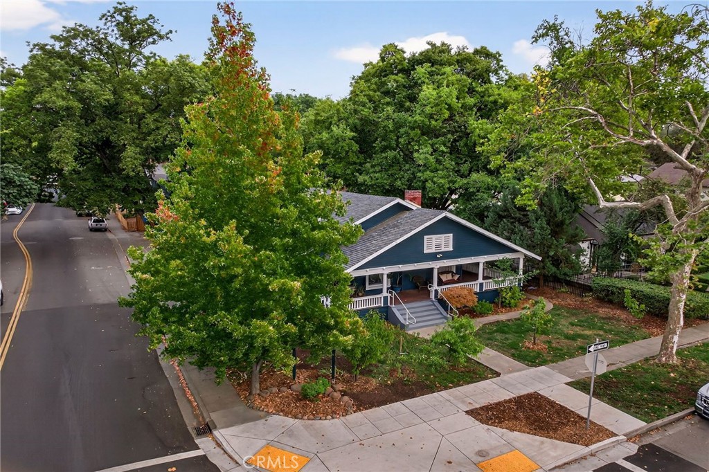1050 Esplanade Chico, CA 95926 - Photo 3 of 42 an aerial view of a house with a yard table and chairs
