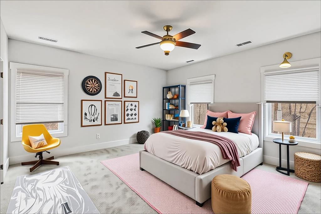 15448 Hopewell Road Milton, GA 30004 - Photo 64 of 125 a bedroom with a bed and painting on the wall