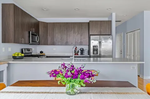 a balcony with wooden floor
