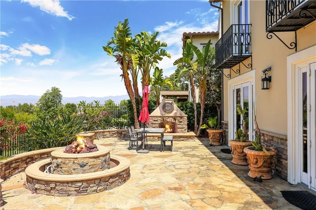 an aerial view of city and lake