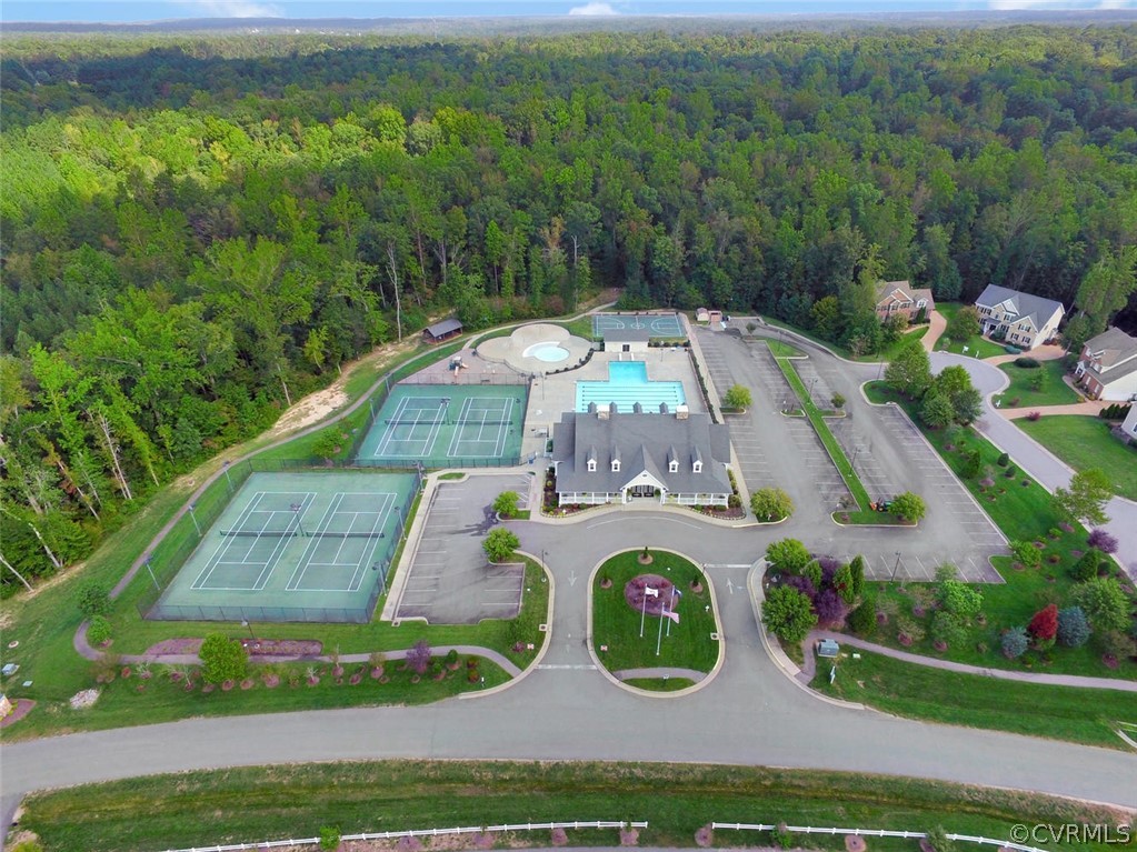 5154 Lake Summer Loop Moseley, VA 23120 - Photo 40 of 41 an aerial view of a house with swimming pool big yard and large trees