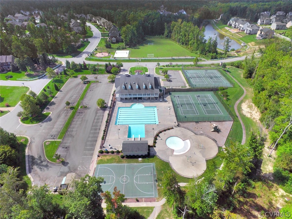 5154 Lake Summer Loop Moseley, VA 23120 - Photo 41 of 41 an aerial view of a house with outdoor space pool seating area and yard
