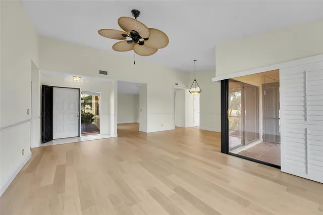 a view of an empty room and window