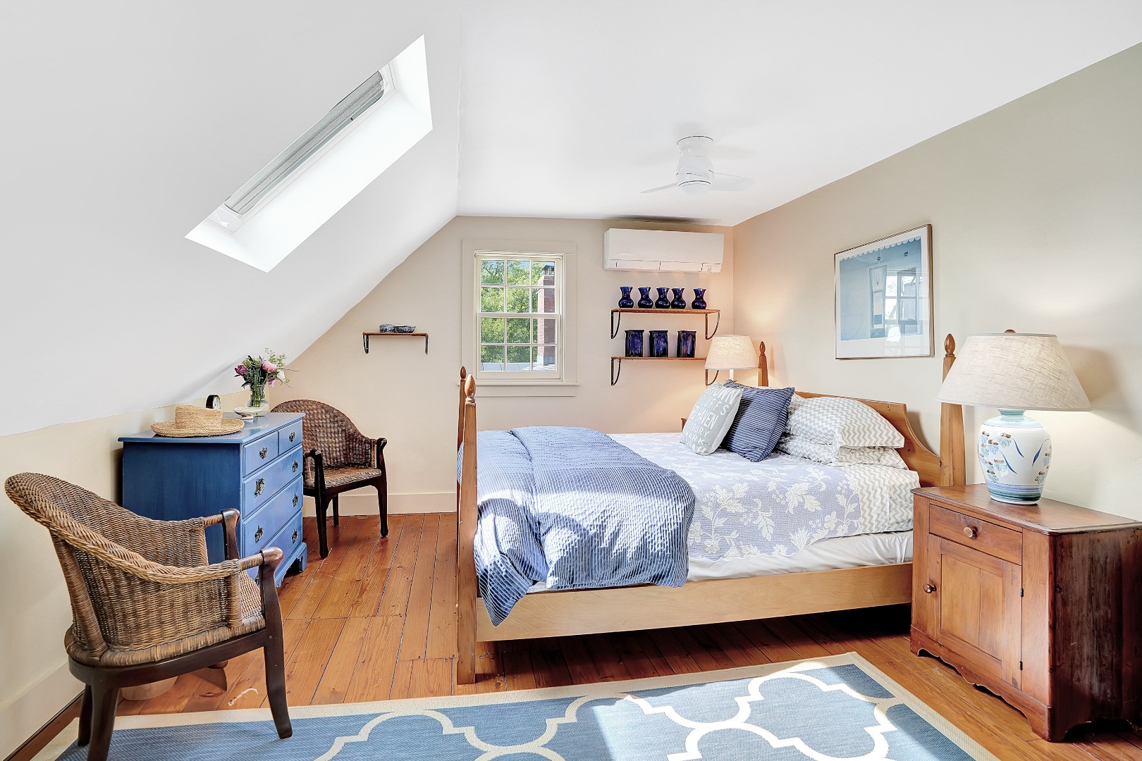 122 Old Farm Road Chilmark, MA 02535 - Photo 25 of 36 a bedroom with a bed chair and window