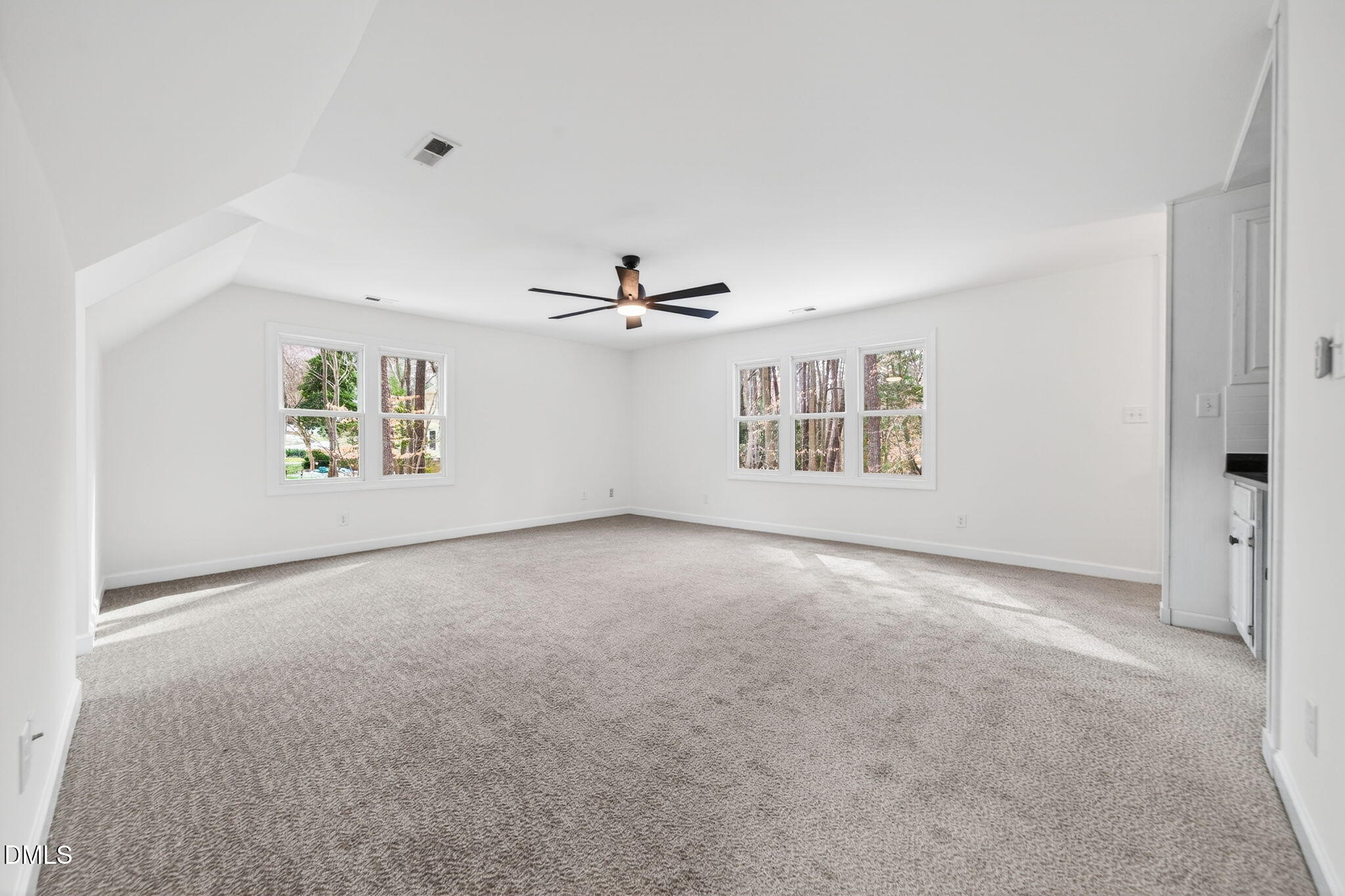 11505 Burberry Drive Raleigh, NC 27614 - Photo 43 of 80 an empty room with windows and ceiling fan