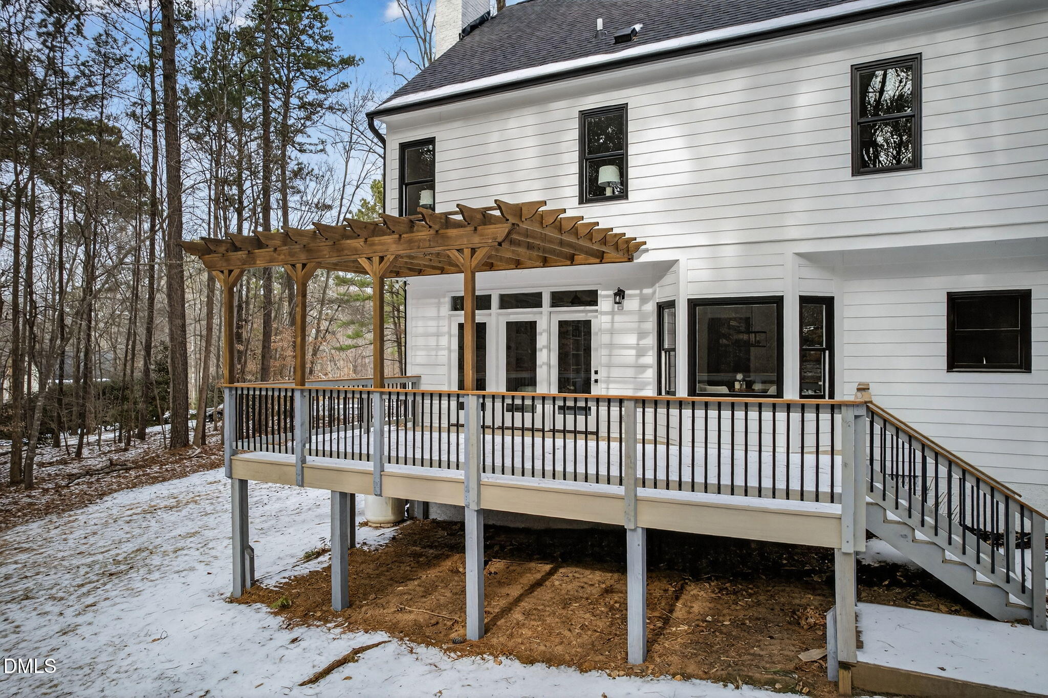 11505 Burberry Drive Raleigh, NC 27614 - Photo 71 of 80 a view of a house with a wooden deck and a yard
