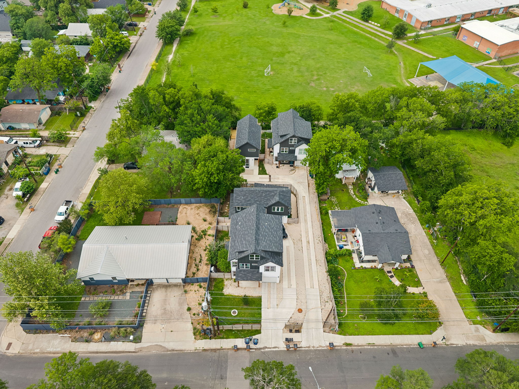 5305 Ledesma Road, Unit 1 Austin, TX 78721 - Photo 26 of 26 Aerial perspective showcasing a residential area with varied property types