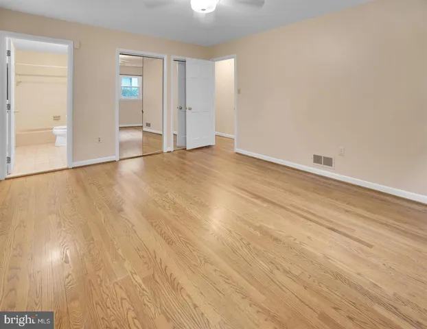 wooden floor in a room
