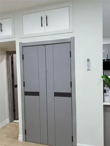 a close view of closet