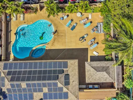 a view of a city with tall buildings