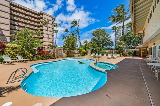 a outdoor space with furniture