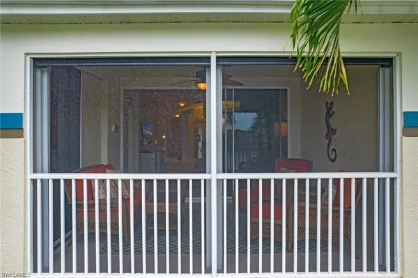 a view of a balcony