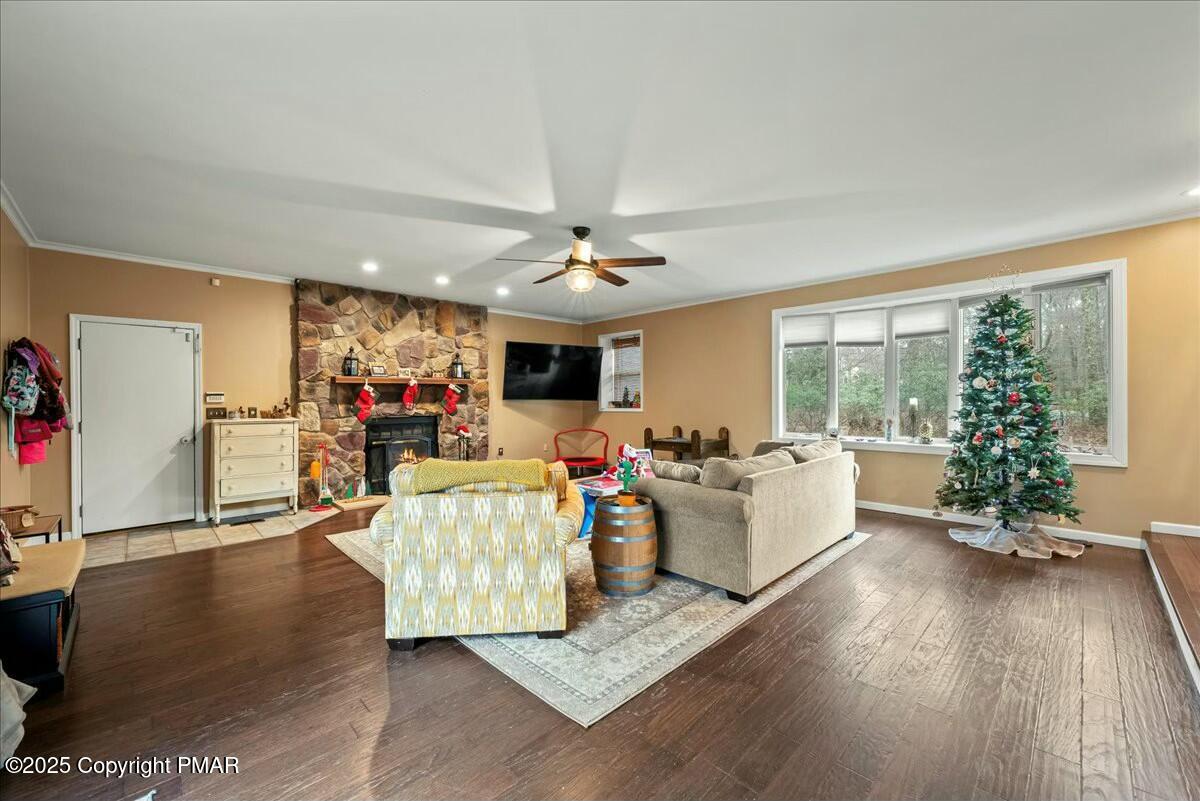 1295 Scotrun Drive Scotrun, PA 18355 - Photo 17 of 76 a living room with furniture and a large window