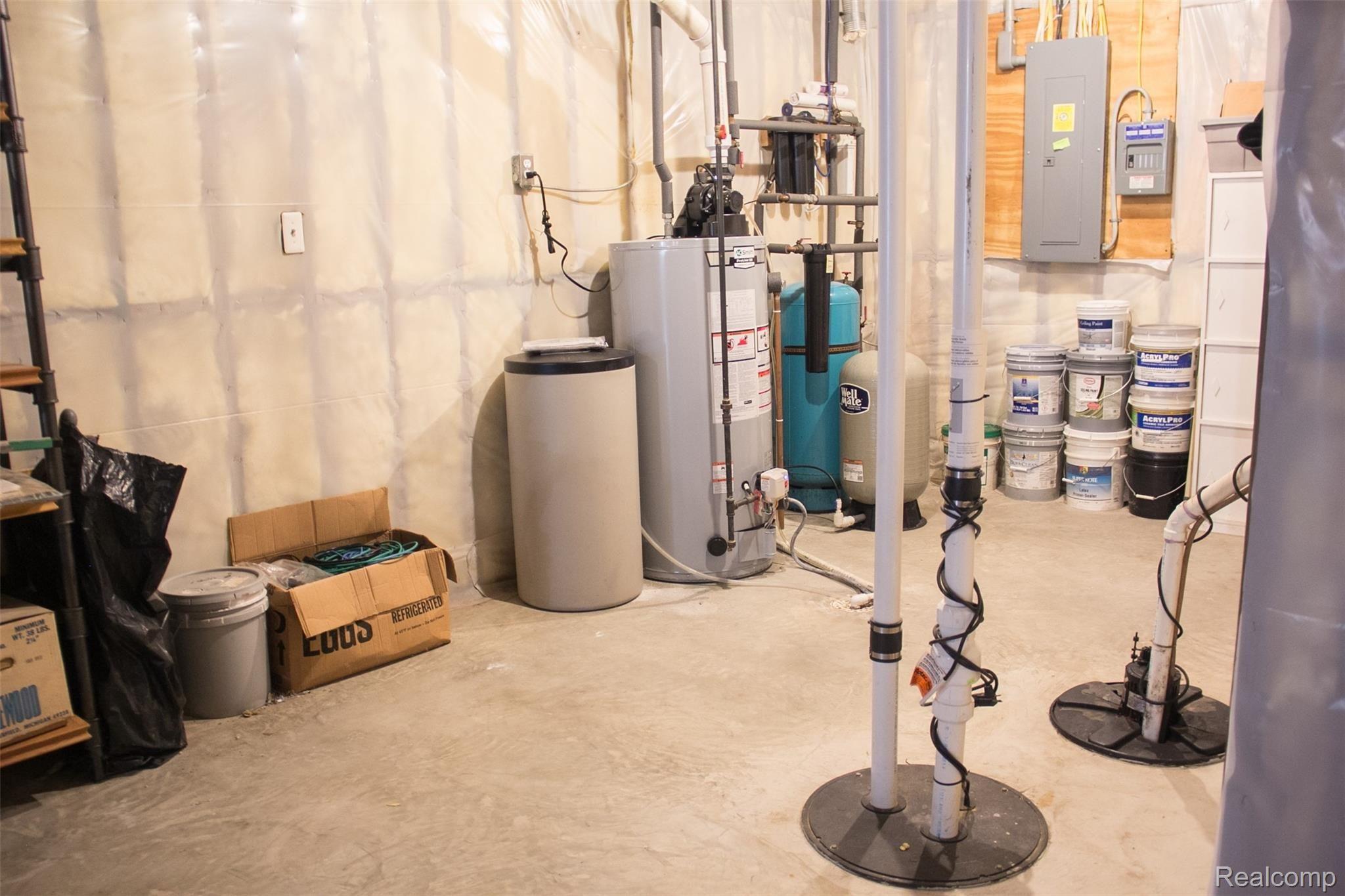11089 West Mohrle Road Webberville, MI 48892 - Photo 23 of 31 Lower Level Storage and Mechanical Room
