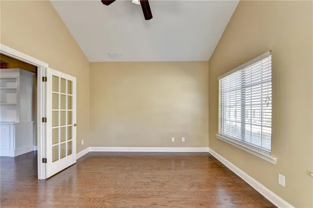 a view of a kitchen from the hallway