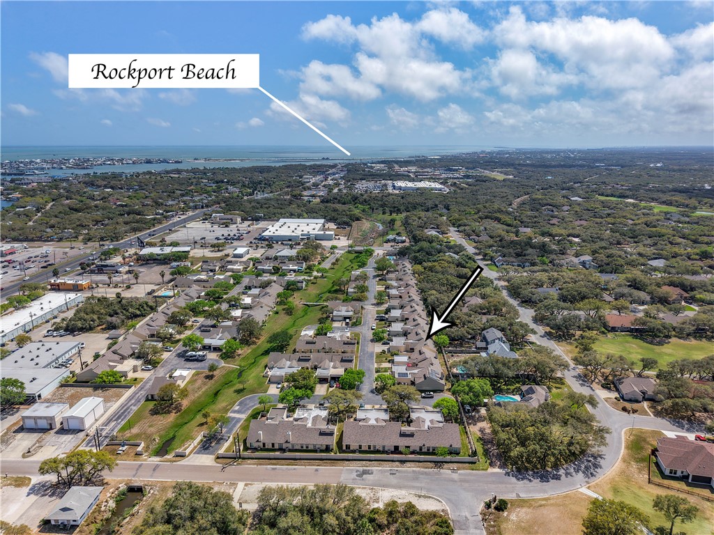 135 Santa Fe Rockport, TX 78382 - Photo 36 of 38 an aerial view of residential building and car parked