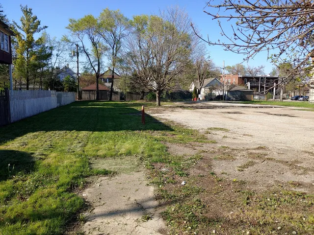 a view of road with trees