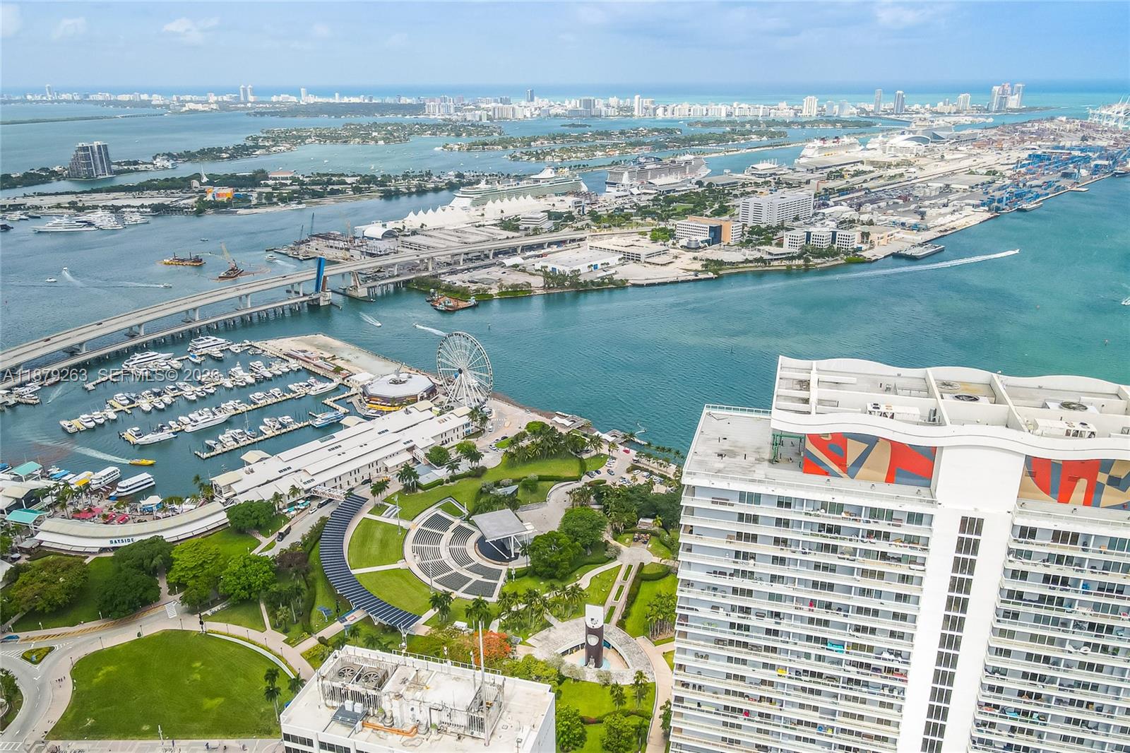 50 Biscayne Boulevard, Unit 3601 Miami, FL 33132 - Photo 83 of 83 an aerial view of residential houses with outdoor space and lake view