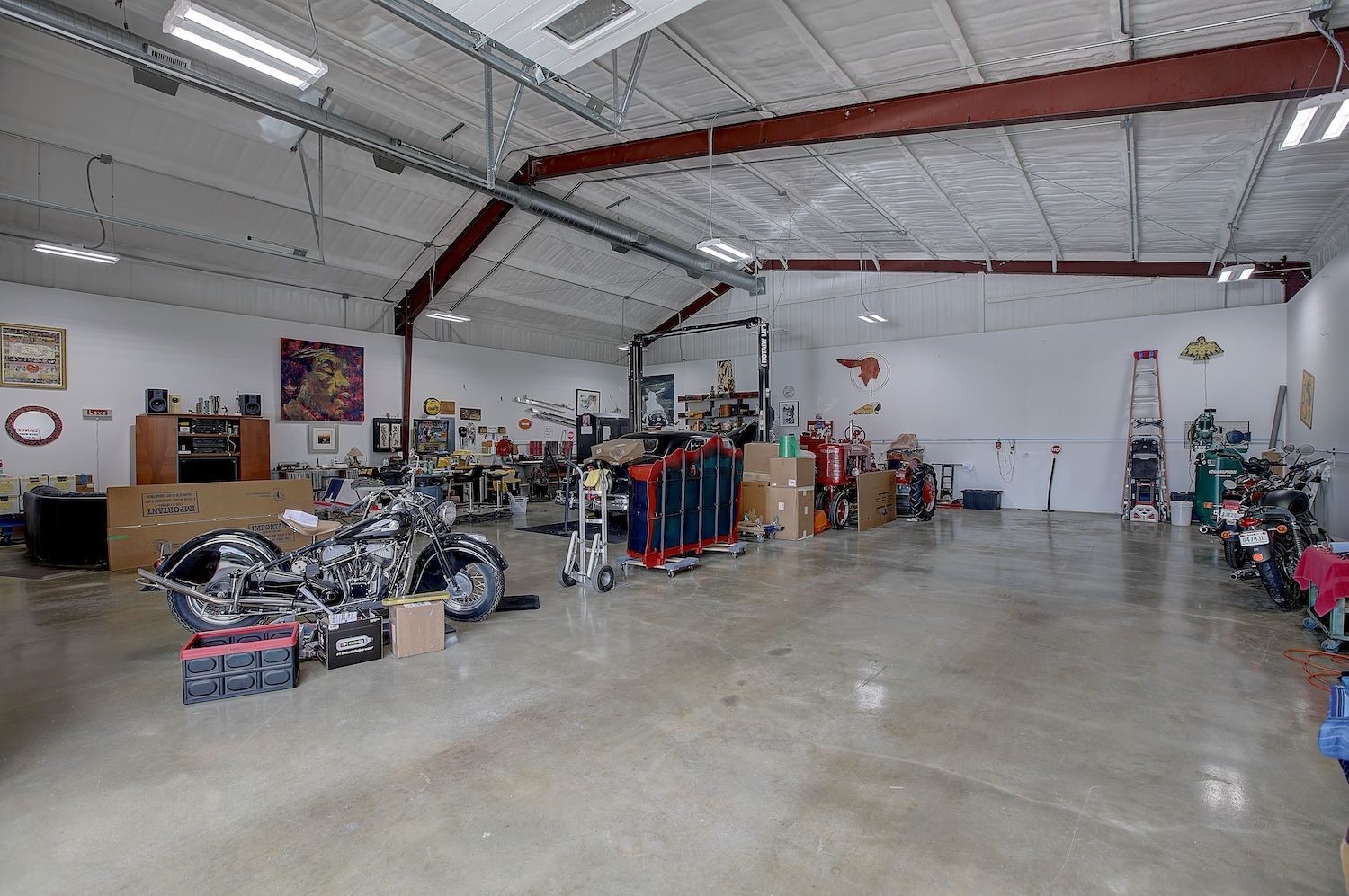 1928 Koether Road Carmine, TX 78932 - Photo 41 of 49 Interior of Insulated Workshop/Mancave with HVAC/WIFI, 12' automatic rollup doors and more than spacious for all projects