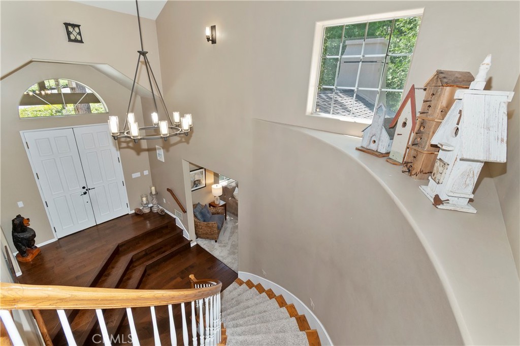 355 Cedar Ridge Drive Lake Arrowhead, CA 92352 - Photo 21 of 64 Well lighted stair to upper level.