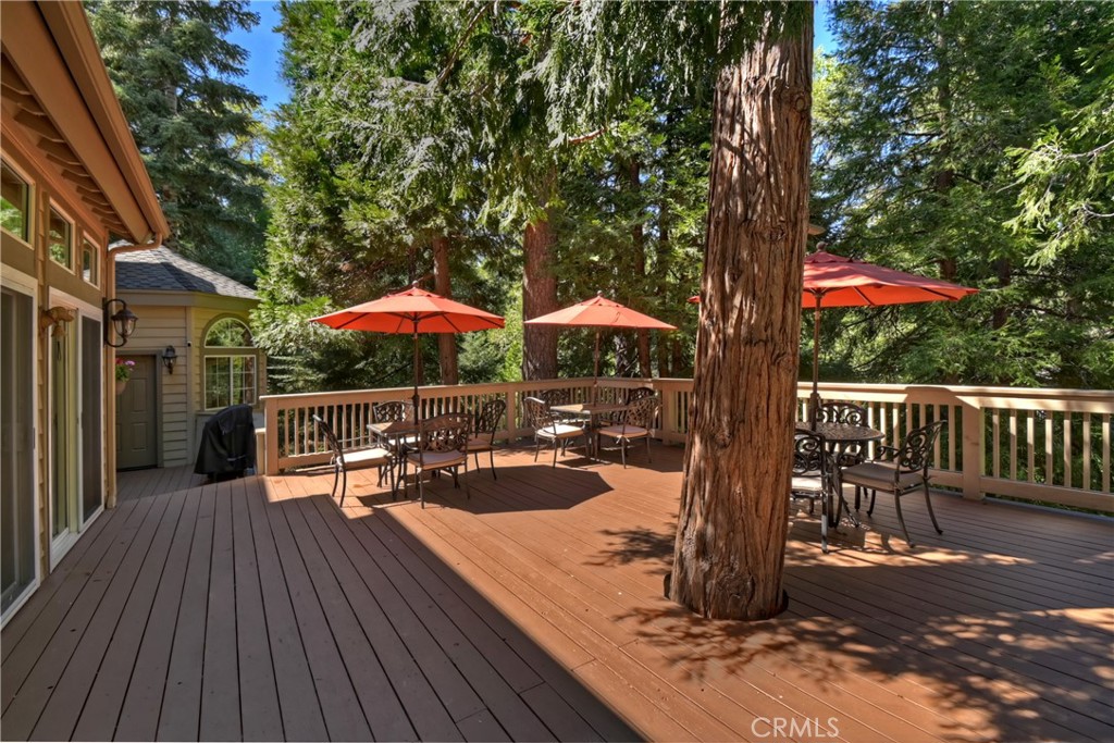 355 Cedar Ridge Drive Lake Arrowhead, CA 92352 - Photo 38 of 64 Deck overlooks private natural area below.