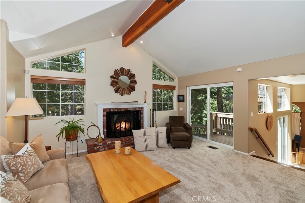 355 Cedar Ridge Drive Lake Arrowhead, CA 92352 - Photo 5 of 64 Formal living room-gas fireplace.