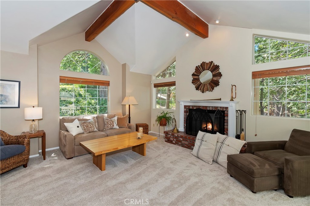 355 Cedar Ridge Drive Lake Arrowhead, CA 92352 - Photo 6 of 64 Peaceful and private spot to relax and unwind by the fire.