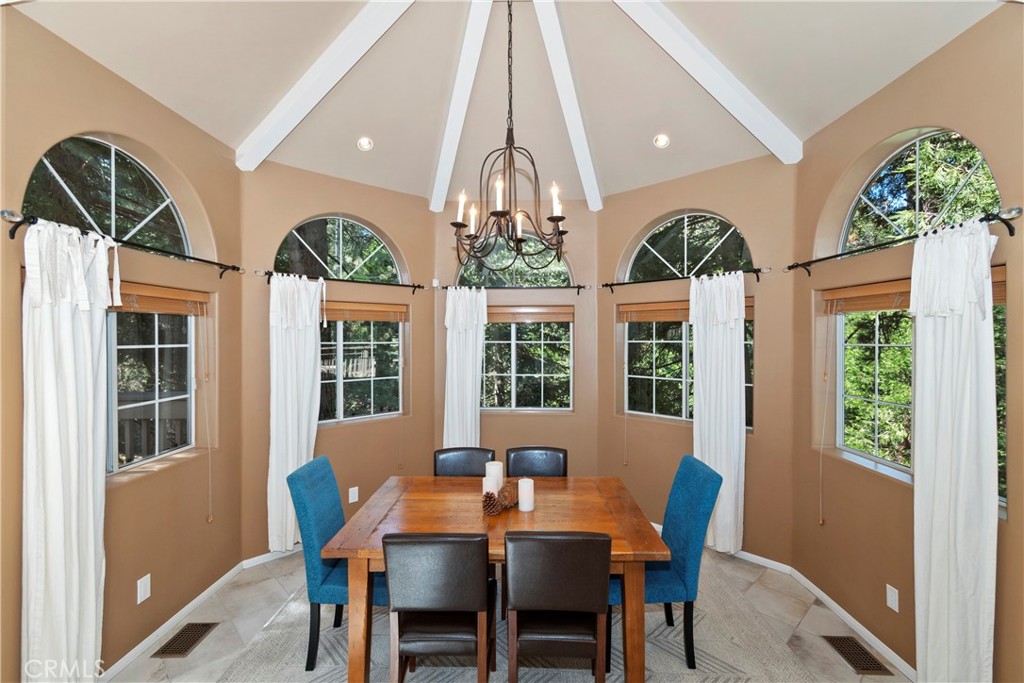 355 Cedar Ridge Drive Lake Arrowhead, CA 92352 - Photo 8 of 64 Formal step-down dining room.