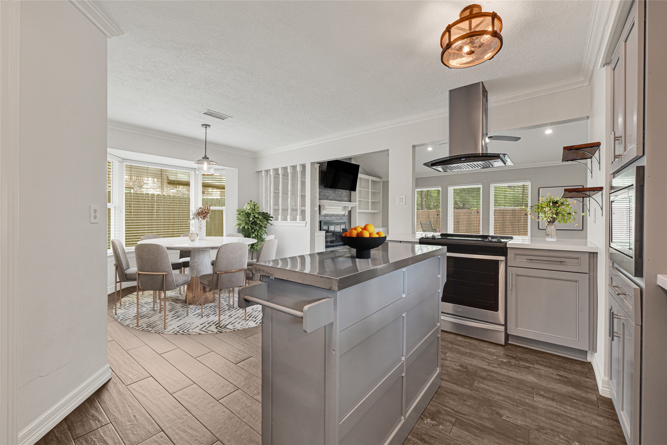 9611 Pinehurst Street Baytown, TX 77521 - Photo 14 of 37 Virtually Staged Kitchen and Dining