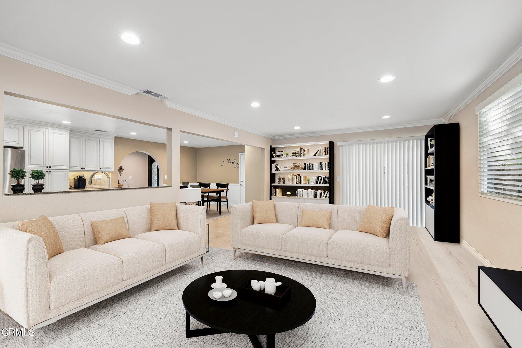 9356 Skyview Terrace Tujunga, CA 91042 - Photo 16 of 39 a living room with furniture and a wooden floor
