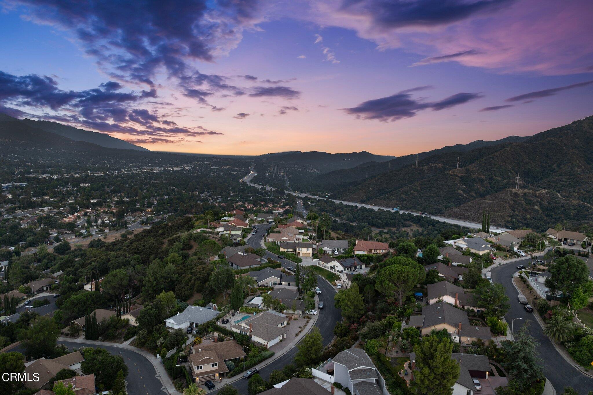 9356 Skyview Terrace Tujunga, CA 91042 - Photo 38 of 39 an aerial view of residential houses with outdoor space