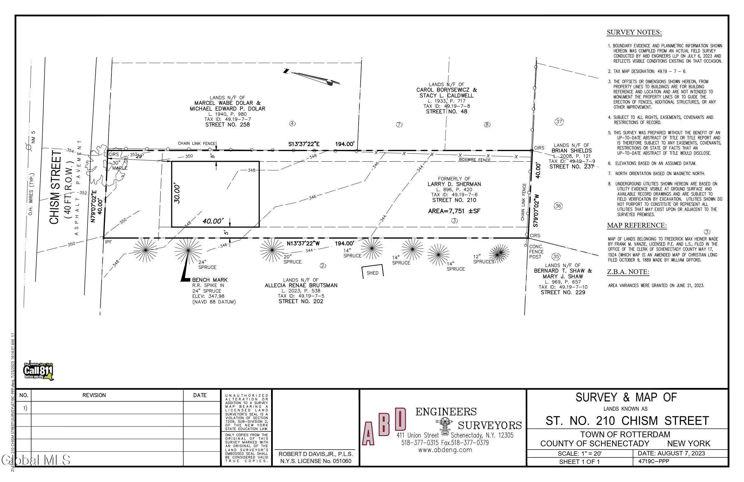 210 Chism Street Schenectady, NY 12304 - Photo 3 of 20 PLOT PLAN