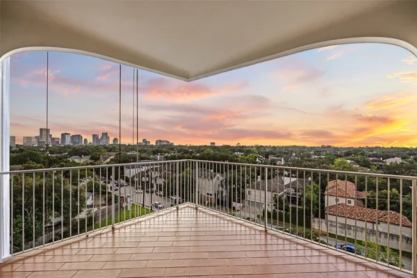 a view of balcony with city view