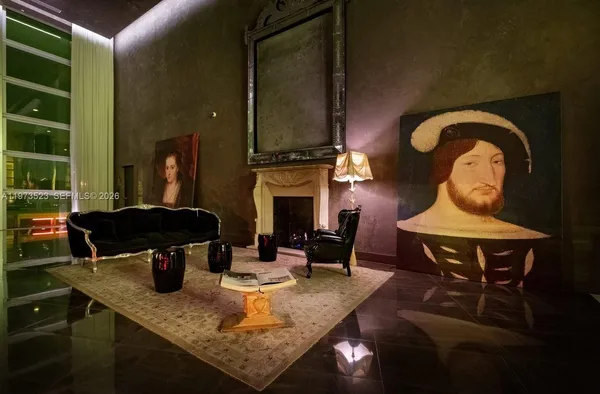 a blue sign that is sitting on a floor