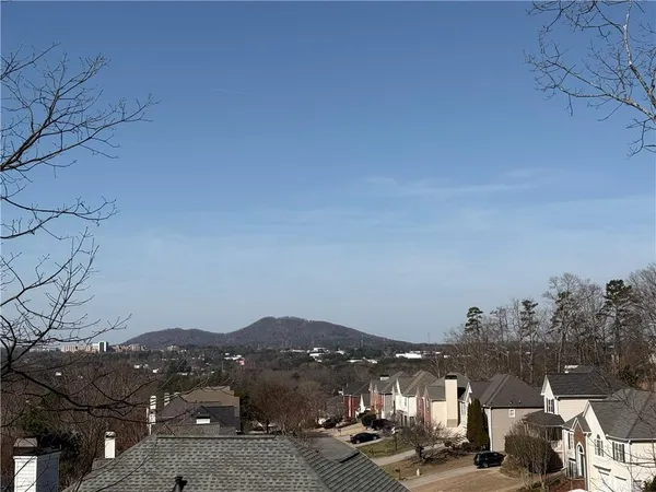 a view of city and mountain