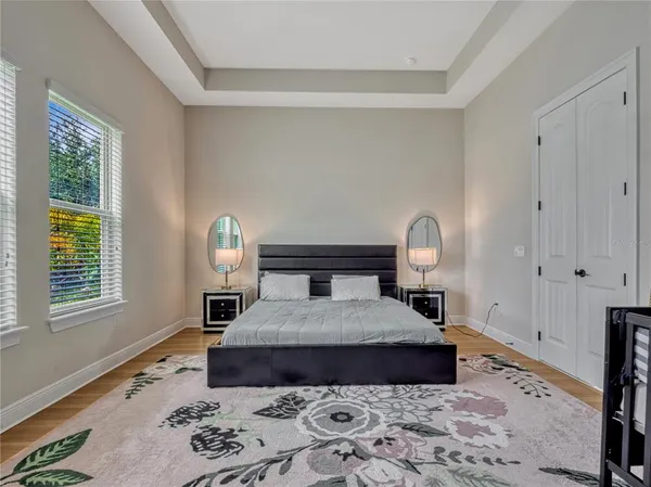 a bathroom with a bathtub and shower