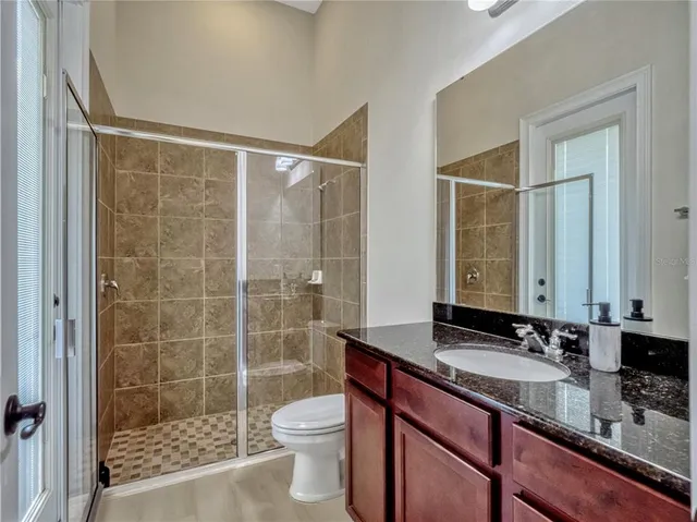 a outdoor view with a sitting space