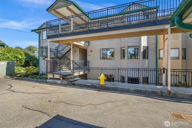 a car parked in front of garage