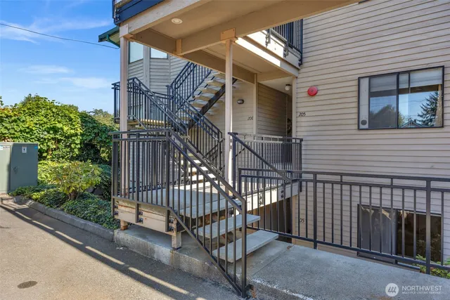 front view of a house with a street