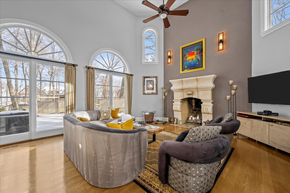 697 Bluff Road Lake Bluff, IL 60044 - Photo 16 of 49 a living room with fireplace furniture and a flat screen tv