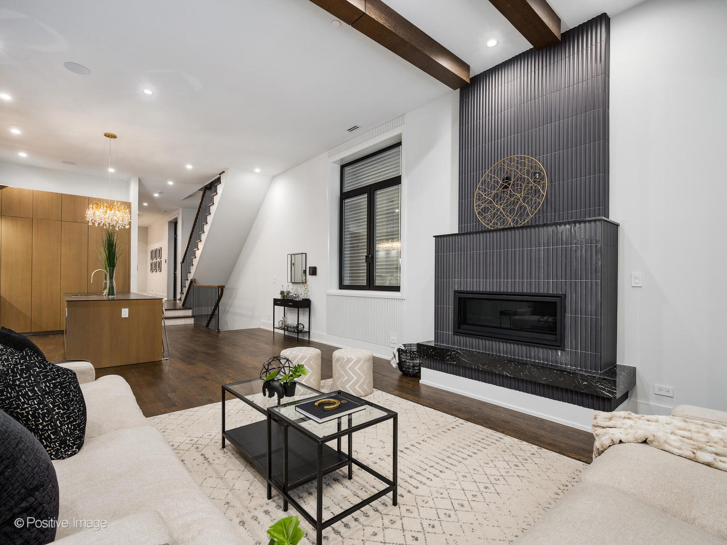 1216 West George Street Chicago, IL 60657 - Photo 13 of 42 a living room with furniture and a fireplace