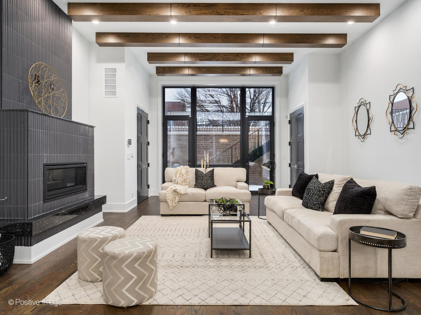 1216 West George Street Chicago, IL 60657 - Photo 10 of 42 a living room with furniture and a fireplace