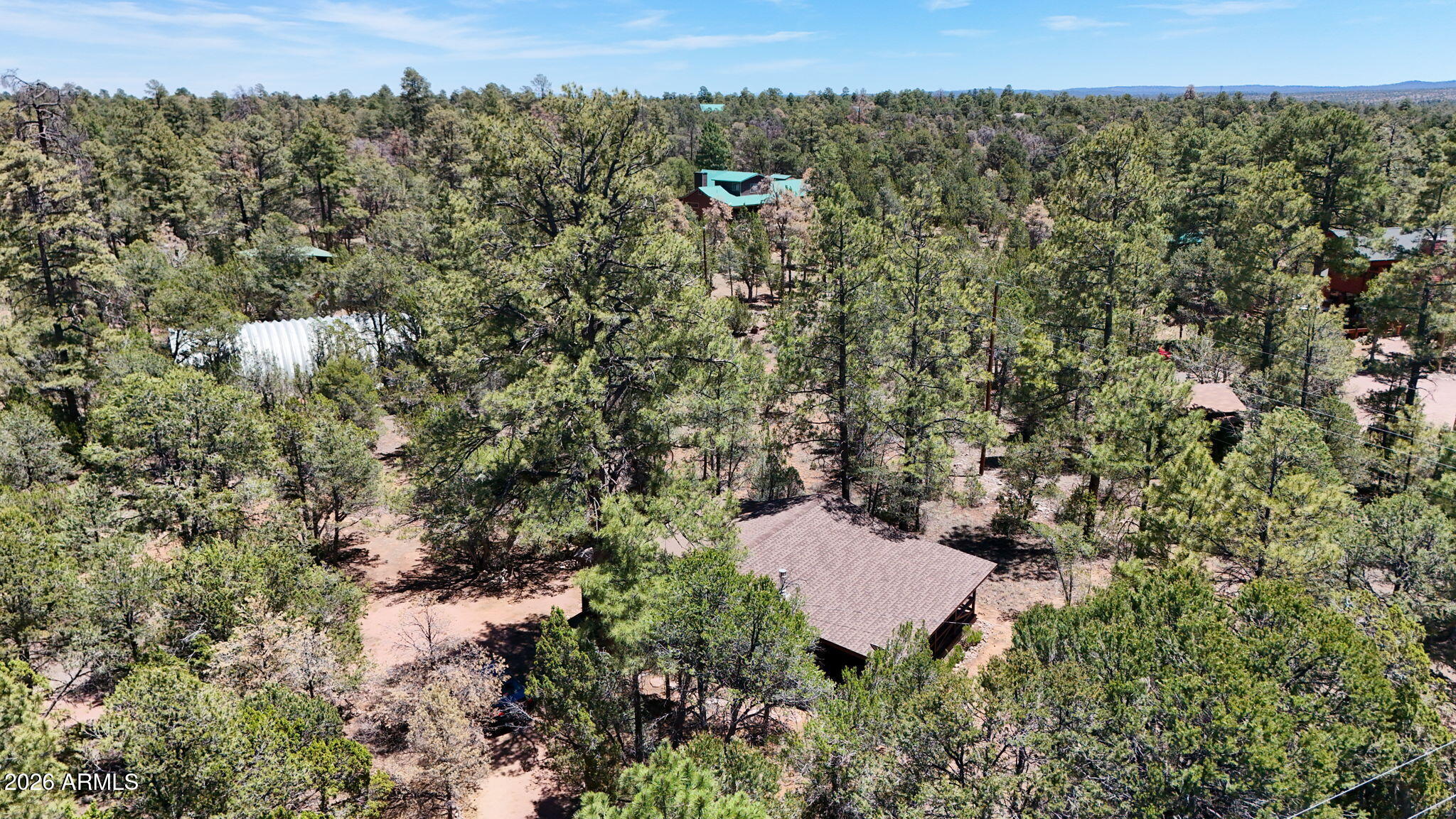 2943 Buckskin Road Overgaard, AZ 85933 - Photo 36 of 36 an aerial view of a house with a yard and lake view
