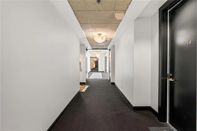 a view of hallway with stairs