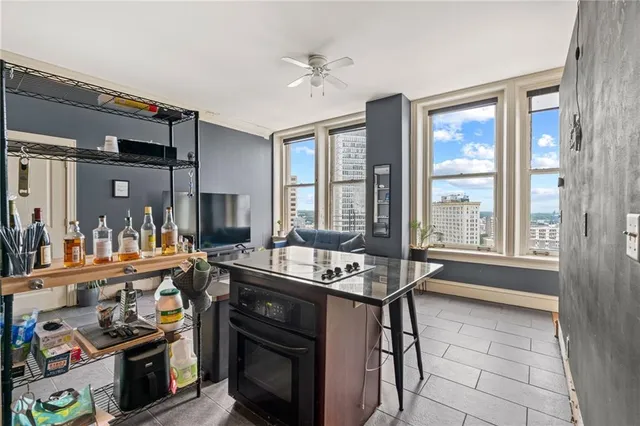 a very nice looking room with a large window