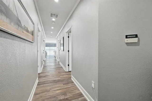 a view of hallway with stairs