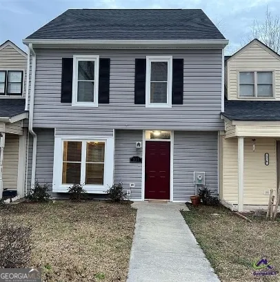 a front view of a house