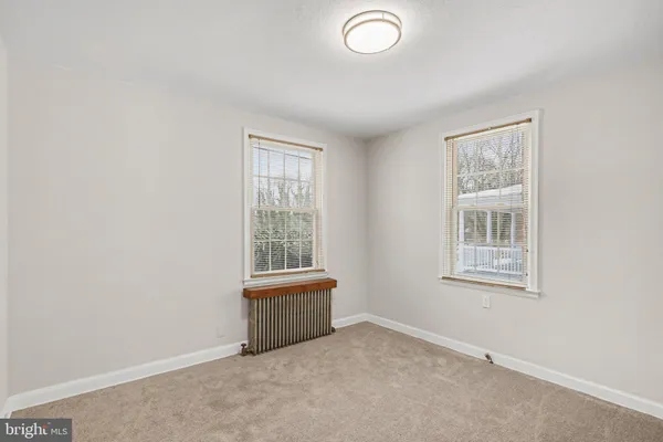 an empty room with a window