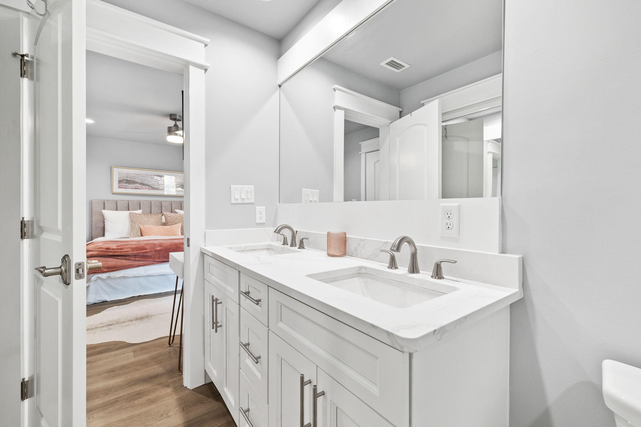 135 Redbud Ln Inlet Beach Inlet Beach, FL 32461 - Photo 51 of 66 a bathroom with a sink and a mirror