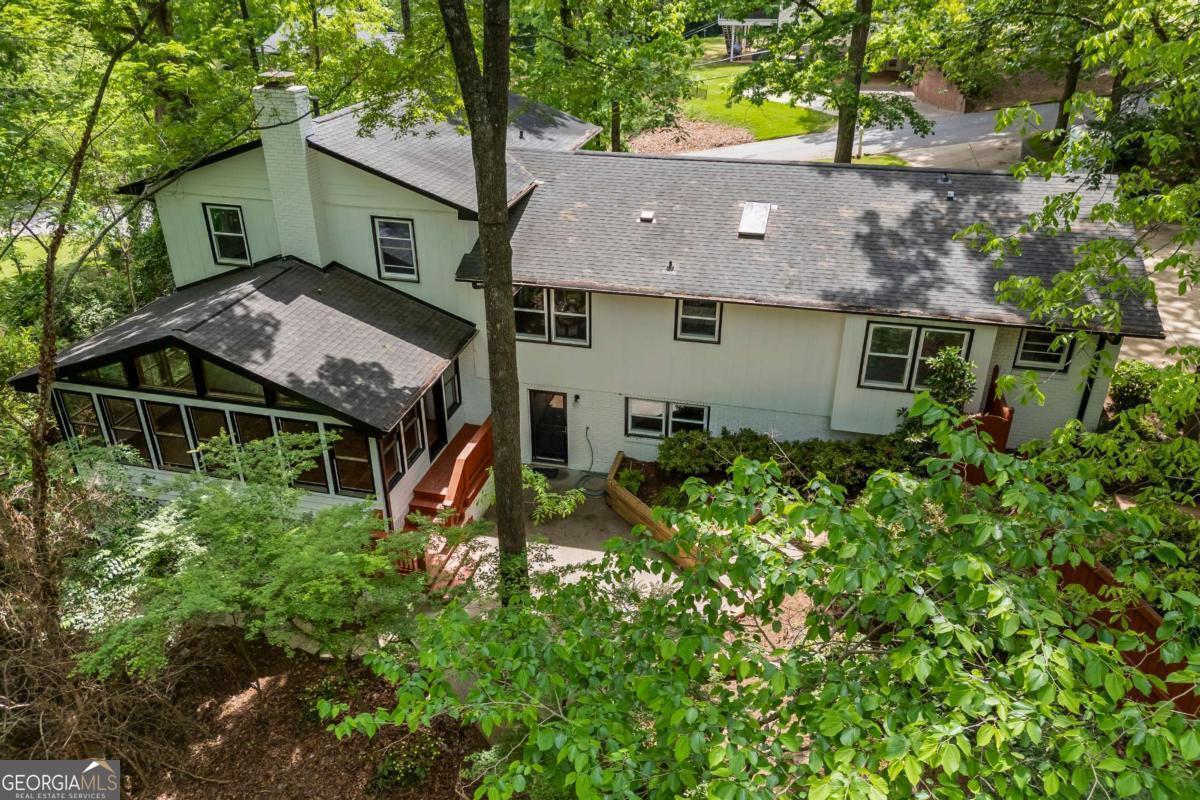 125 Terrell Drive Athens, GA 30606 - Photo 73 of 75 an aerial view of a house with a yard and a large tree